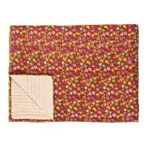 Taj Hotel Home Decor Kantha Cotton Throw | 1-Piece | Multicolor | 50"x70"